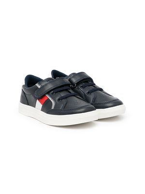Tommy Hilfiger Junior logo-print touch-strap sneakers - Blue