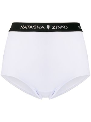 Natasha Zinko logo waistband briefs - White