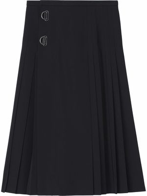 Burberry Grain de Poudre pleated skirt - Black