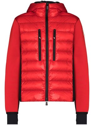 Moncler Grenoble panelled padded jacket - Red