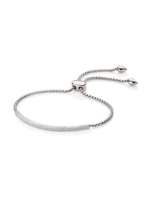 Monica Vinader Fiji Diamond Mini Bar bracelet - Silver