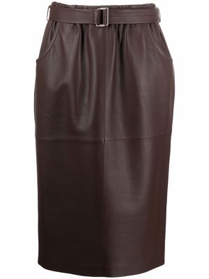 Fabiana Filippi belted-waist skirt - Brown