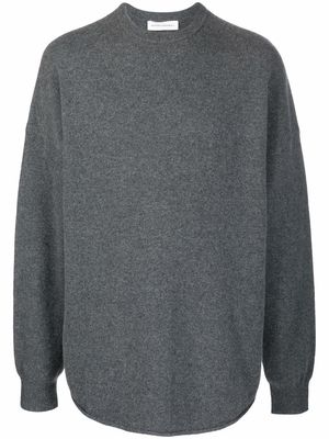 extreme cashmere rolled-hem cashmere blend jumper - Grey