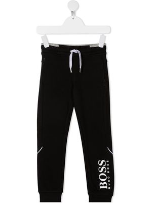 BOSS Kidswear logo-print track pants - Black