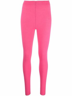 AMI AMALIA fine-knit leggings - Pink