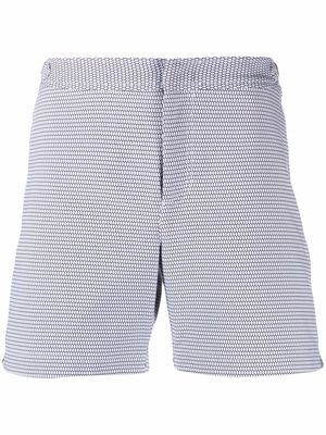 Orlebar Brown jacquard pattern swim shorts - Blue