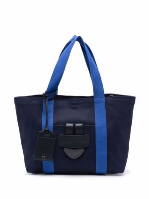 Tila March Simple slip-pocket tote bag - Blue