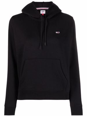 Tommy Hilfiger embroidered logo hoodie - Black