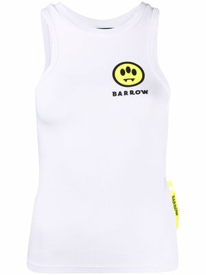BARROW logo-print sleeveless top - White