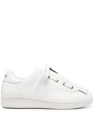 A.P.C. tassel-front leather trainers - White