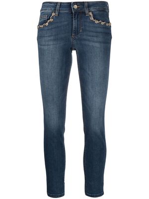 LIU JO chain-detail skinny jeans - Blue