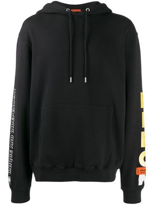 Heron Preston Flame face hoodie - Black