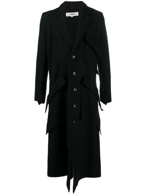 sulvam longline single-breasted coat - Black