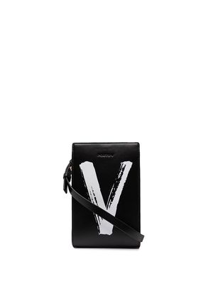 Ports V logo-print leather bag - Black
