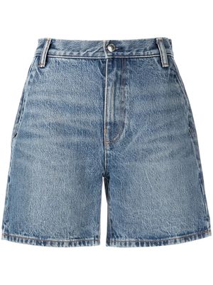 Alexander Wang thigh-length cotton-denim shorts - Blue