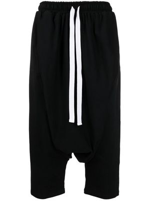 Alchemy drop-crotch cropped trousers - Black