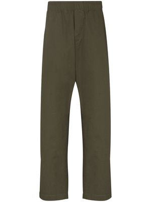 Wood Wood Stanley cotton straight-leg trousers - Green