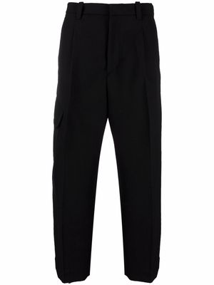 OAMC cropped pleated trousers - Black