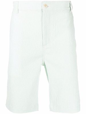 Maison Kitsuné logo-patch cotton bermuda shorts - Green