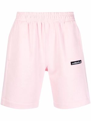 Styland logo-patch track shorts - Pink