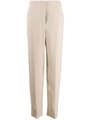 Giorgio Armani silk straight leg trousers - Neutrals
