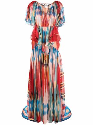 ETRO abstract print maxi dress - Red