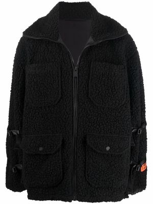 Heron Preston zip-fastening fleece jacket - Black
