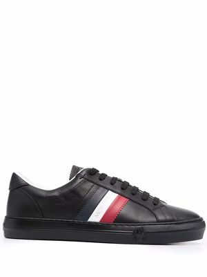 Moncler Monaco stripe sneakers - Black
