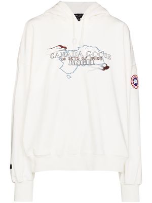 Canada Goose x Angel Niro logo hoodie - White