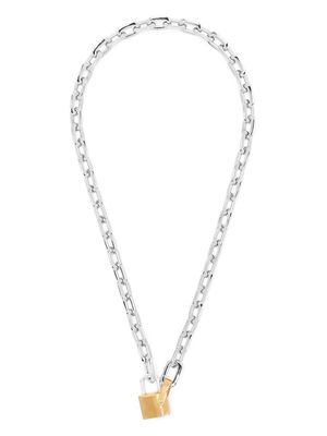 AMBUSH small-padlock chain necklace - Silver