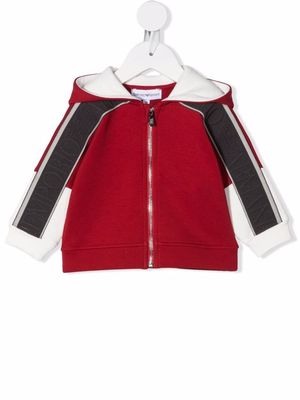 Emporio Armani Kids zip-up hooded track jacket - Red