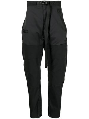 NILøS belted-waist trousers - Black