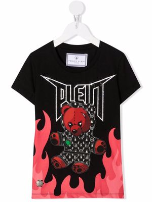 Philipp Plein Junior logo-print T-shirt - Black