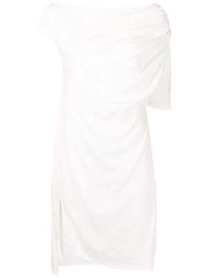 Lisa Von Tang Drapery mini dress - White