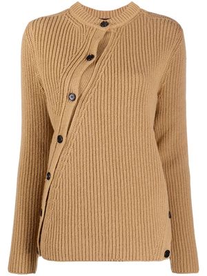 colville cable-knit twisted wool cardigan - Brown