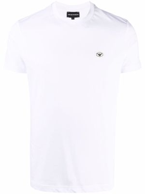 Emporio Armani logo-patch short-sleeved T-shirt - White