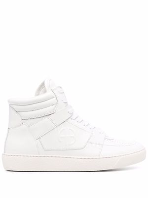 ANINE BING high-top leather sneakers - White