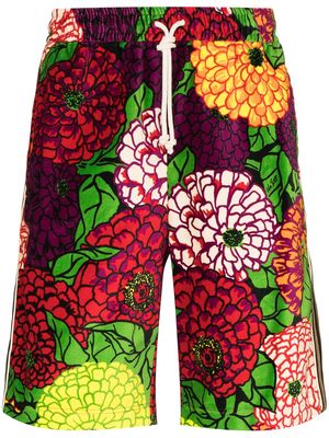 Gucci x Ken Scott floral-print track shorts - Red
