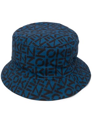 Kenzo logo-print bucket hat - Blue