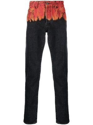 Marcelo Burlon County of Milan flame-print jeans - Black