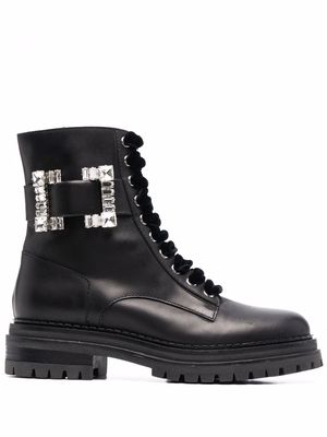 Sergio Rossi Biker Prince leather boots - Black
