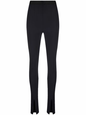 There Was One scuba slit-cuff leggings - Black