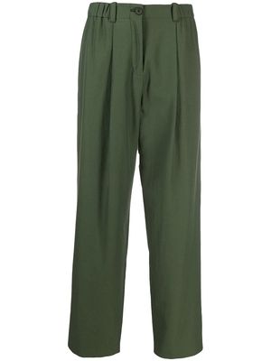 Kenzo cropped tailored trousers - Green
