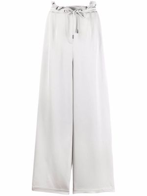 Emporio Armani high-waisted wide-leg trousers - Grey