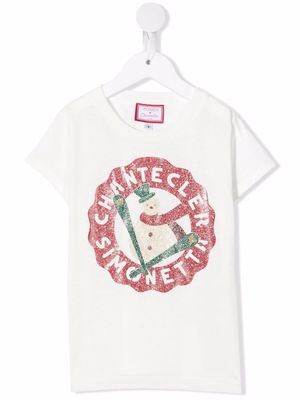 Simonetta snowman-print t-shirt - White