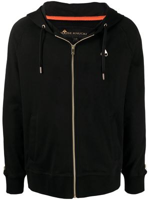 Moose Knuckles zip-detail cotton hoodie - Black