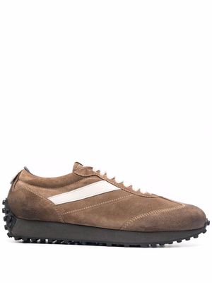 Doucal's lace-up leather sneakers - Brown