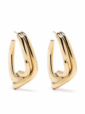 Annelise Michelson gold-plated sterling silver Botanic hoop earrings