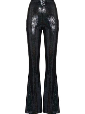 Dodo Bar Or Gabrielle sequin-embellished flared trousers - Black