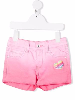 Billieblush heart-patch dip-dye shorts - Pink